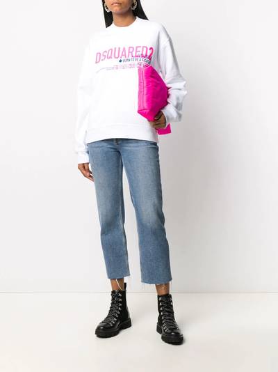 DSQUARED2 logo print cotton sweatshirt outlook