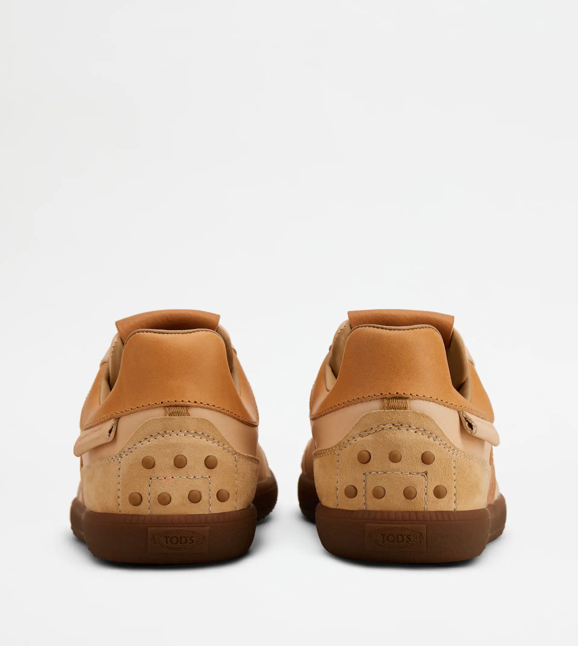 TOD'S TABS SNEAKERS IN LEATHER - BEIGE, BROWN - 3