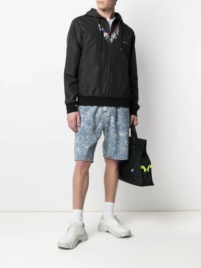 Marcelo Burlon County Of Milan feather-print hooded jacket outlook