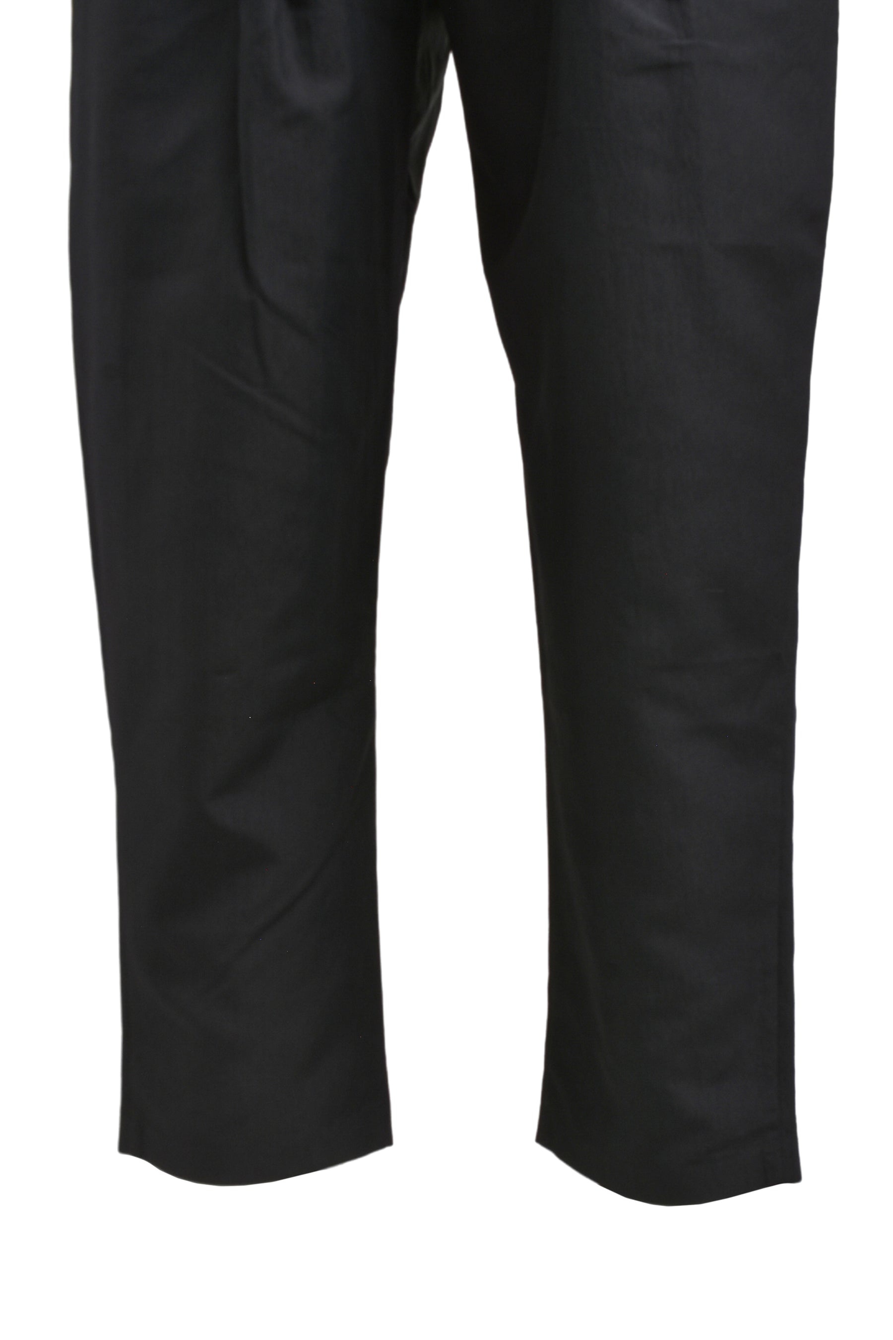 POLYESTER TAFFETA TAPERED EASY PANTS / BLK - 5