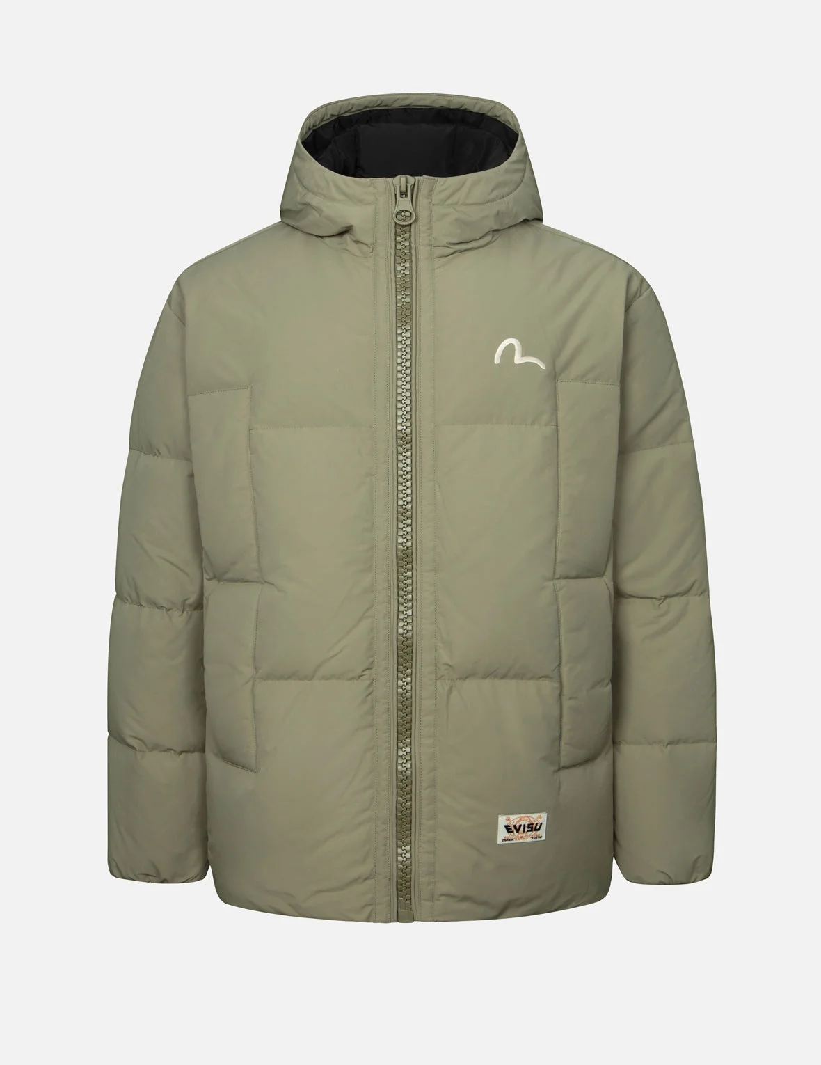 Seagull Embroidery Loose Fit Down Jacket - 1