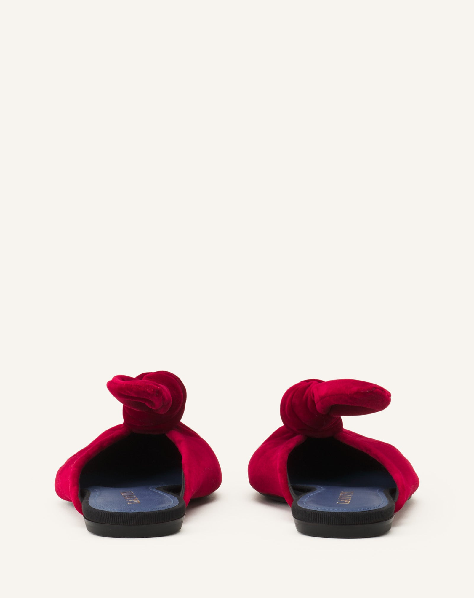MIDNIGHT STEP VELVET BOW MULE - 3