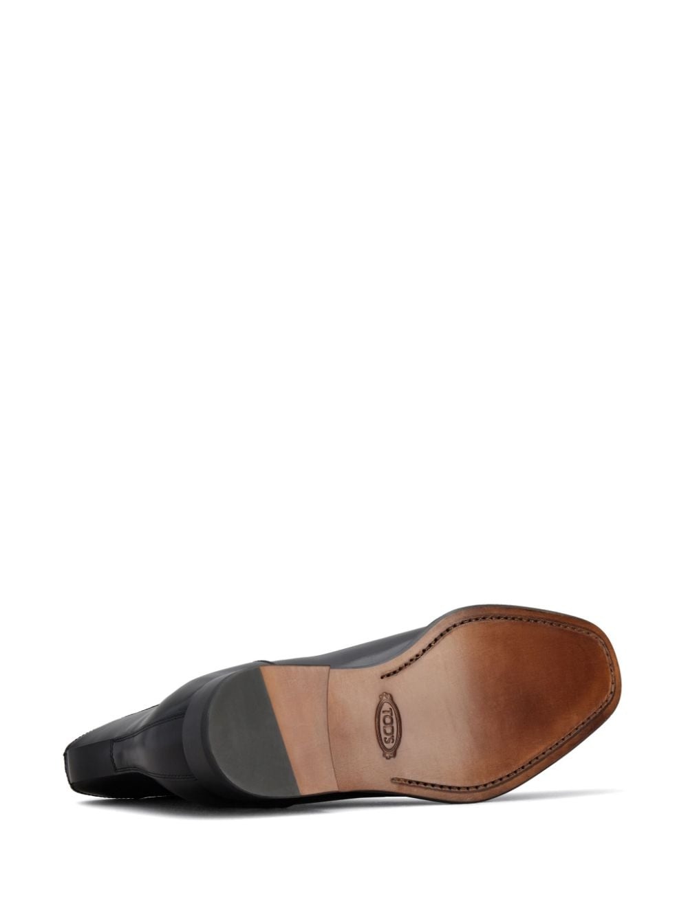 logo-plaque leather ankle boots - 4