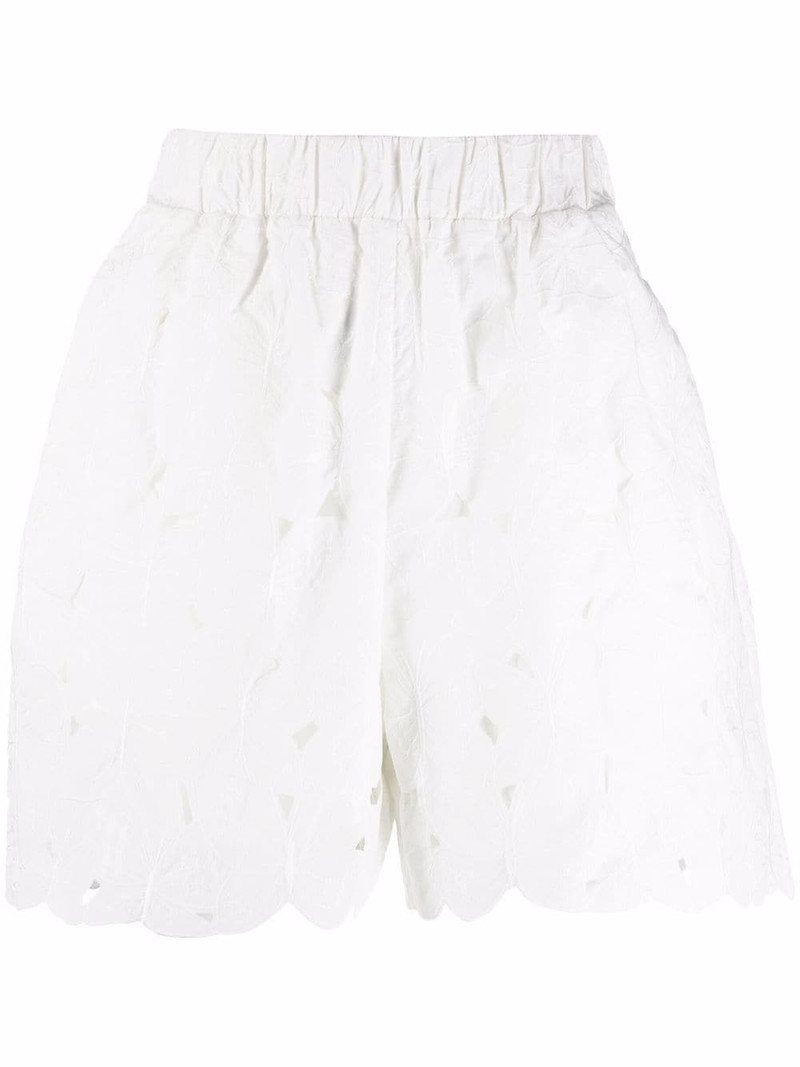 butterfly cut-out taffeta shorts 1