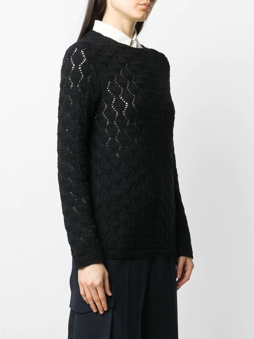 geometric knit jumper - 3