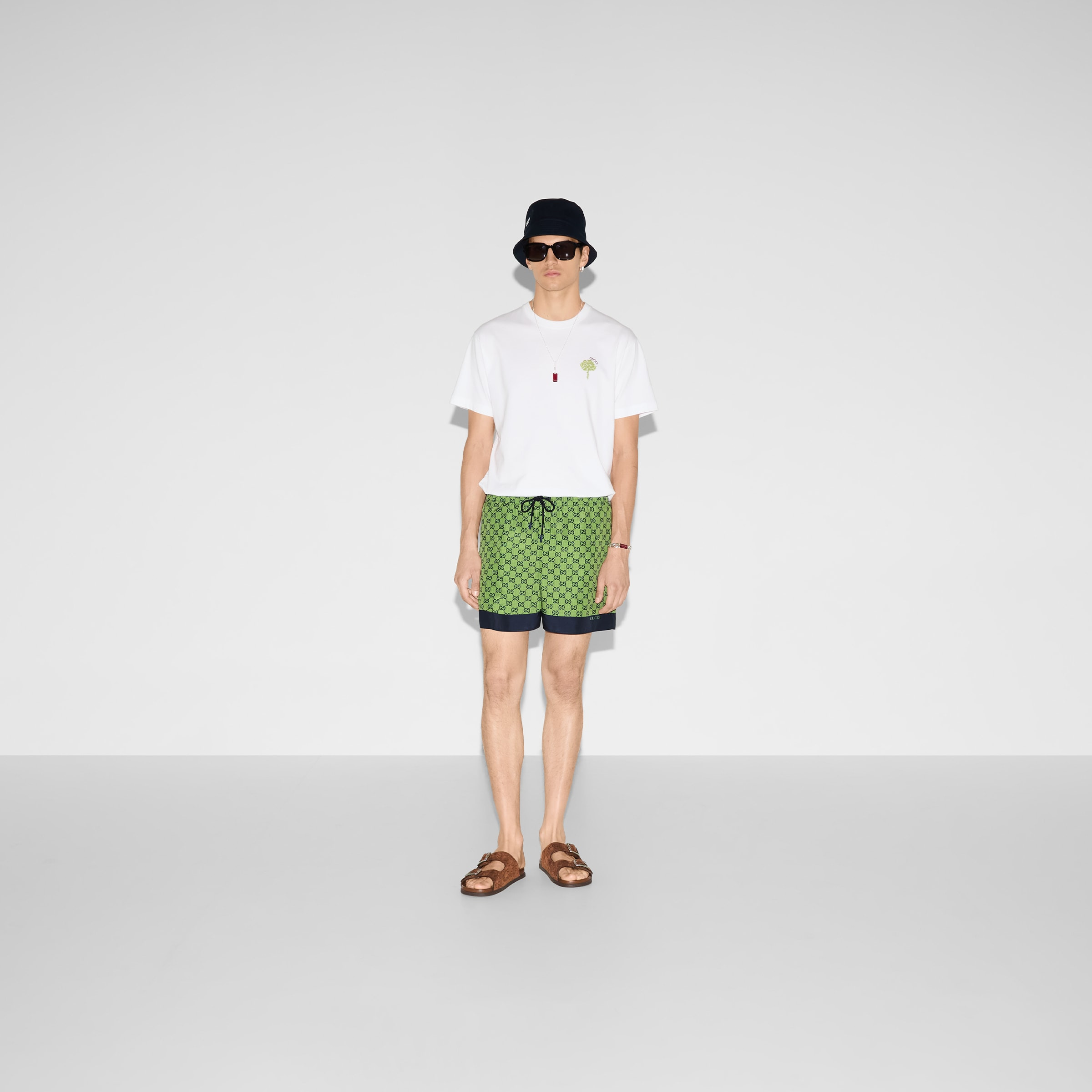 Printed poplin tech swim shorts - 2