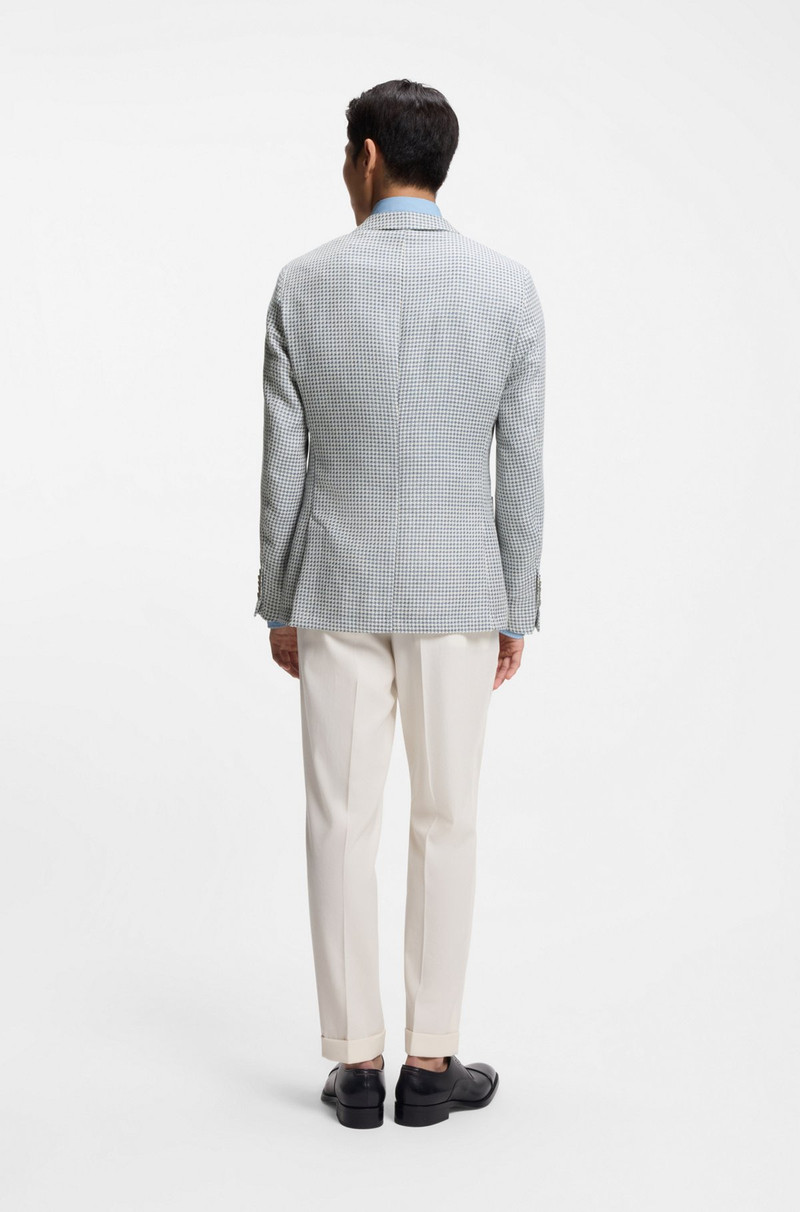 SLIM-FIT JACKET IN LINEN, SILK AND COTTON 4