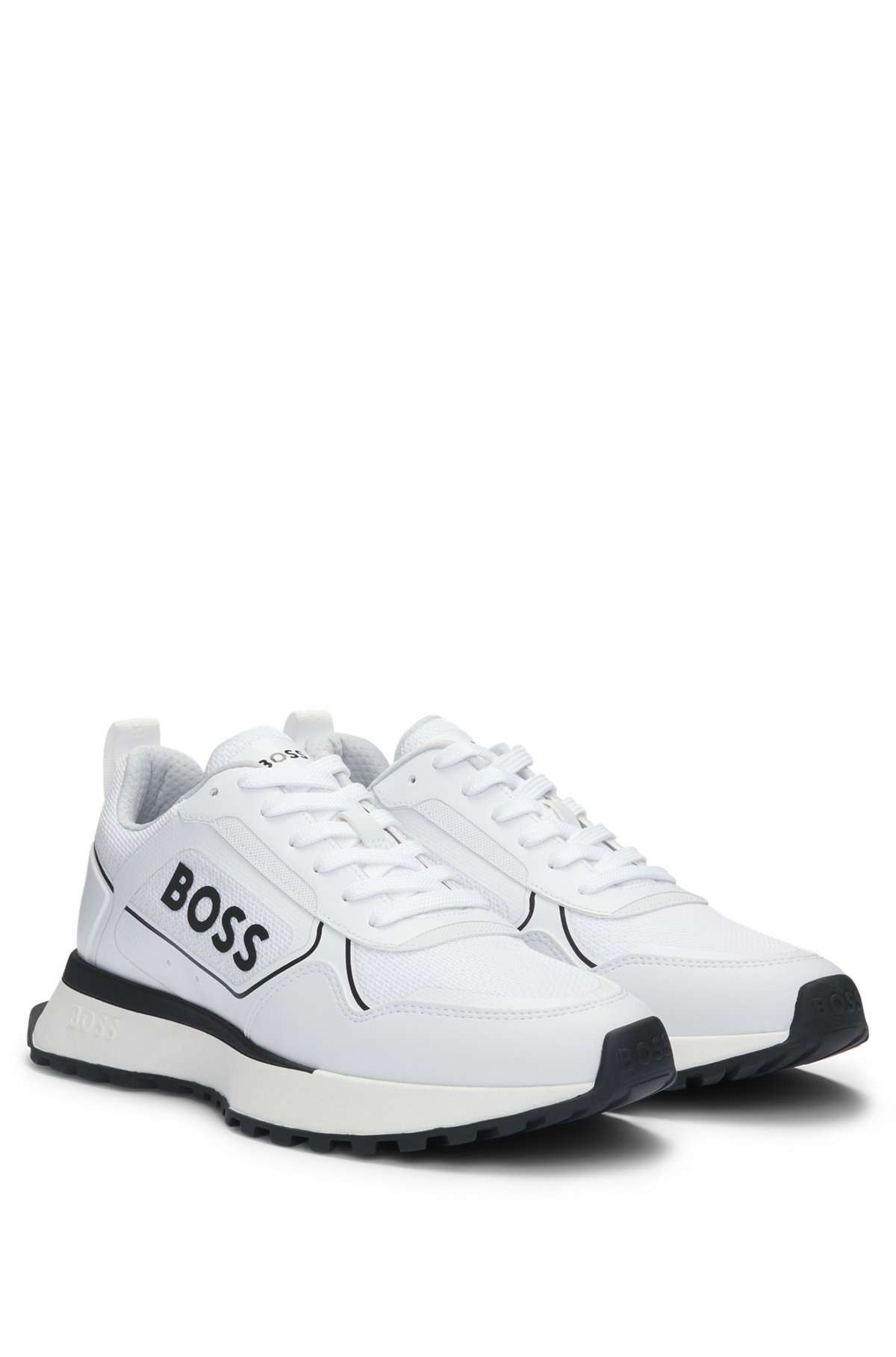 MIXED-MATERIAL TRAINERS WITH LARGE SIDE-PANEL LOGO - 2