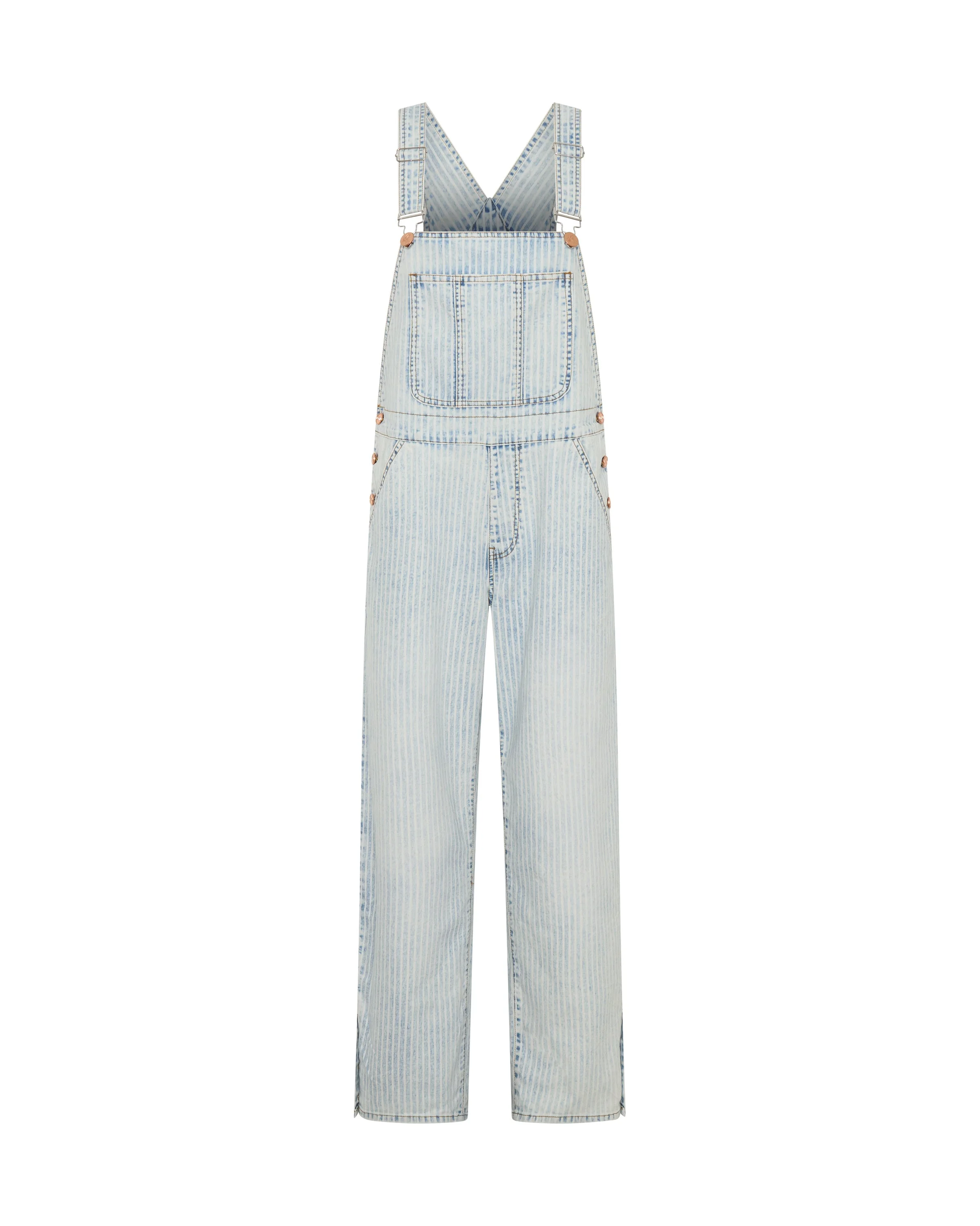 Painters Classic Long Length Denim Overalls - Summer Stripe - 1