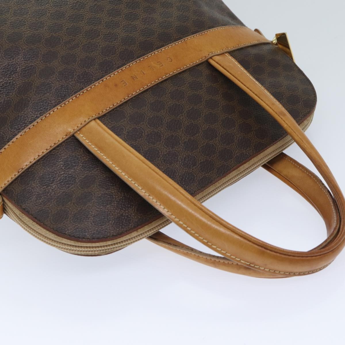 CELINE Macadam Canvas Hand Bag Pvc Brown - 6