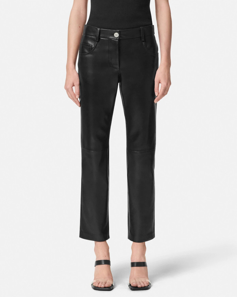 Plongé Leather Crop Straight-Fit Pants 4