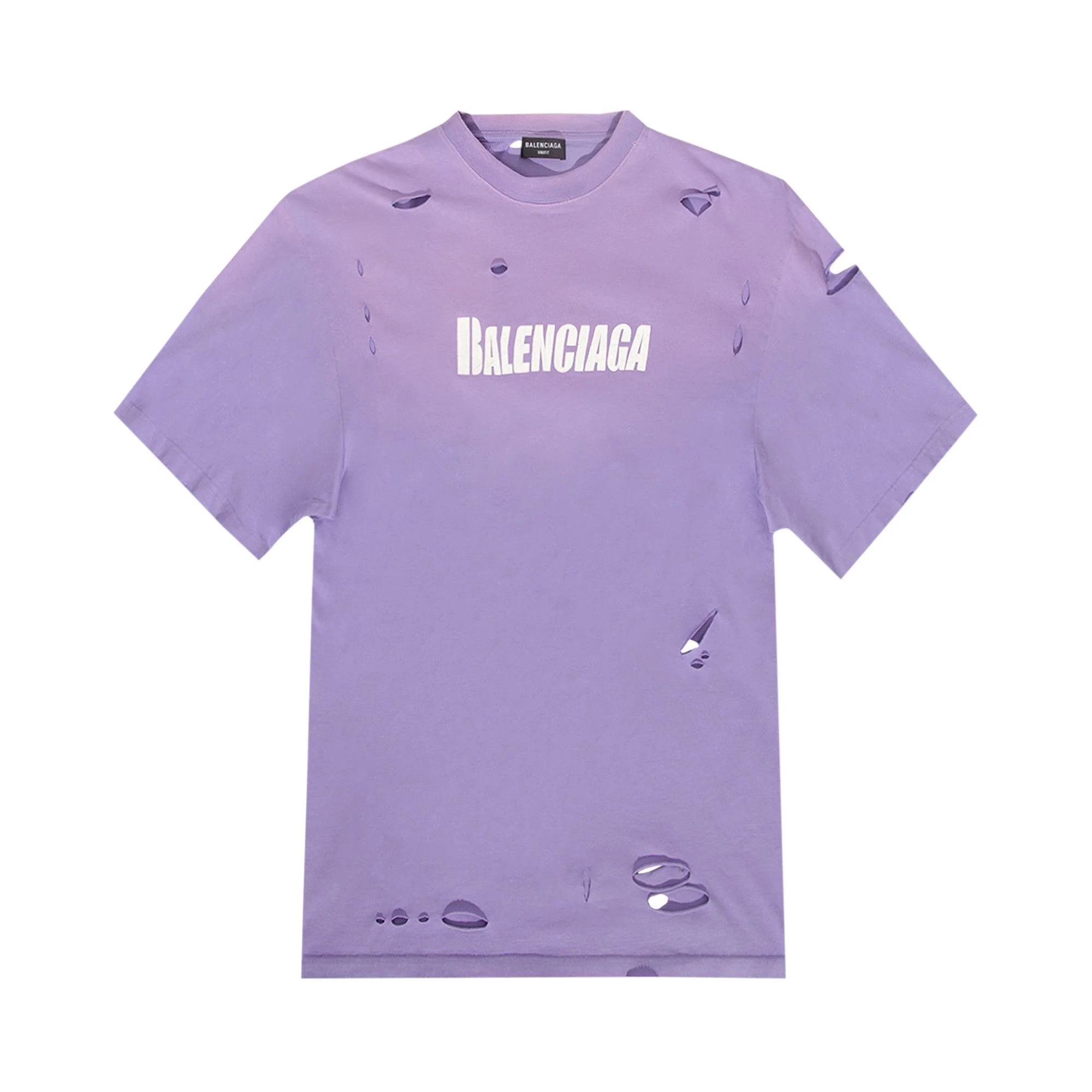 Balenciaga Boxy T-Shirt 'Purple/White' - 1