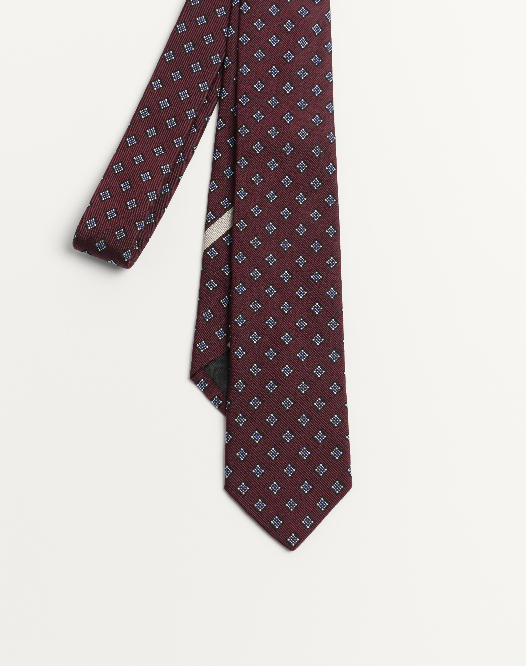 VALENTIE MICRO-CHECK SILK TIE - 3