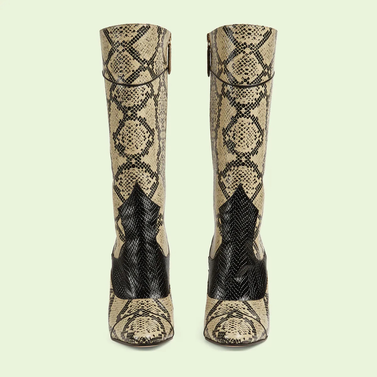 Women's python print boots - 6