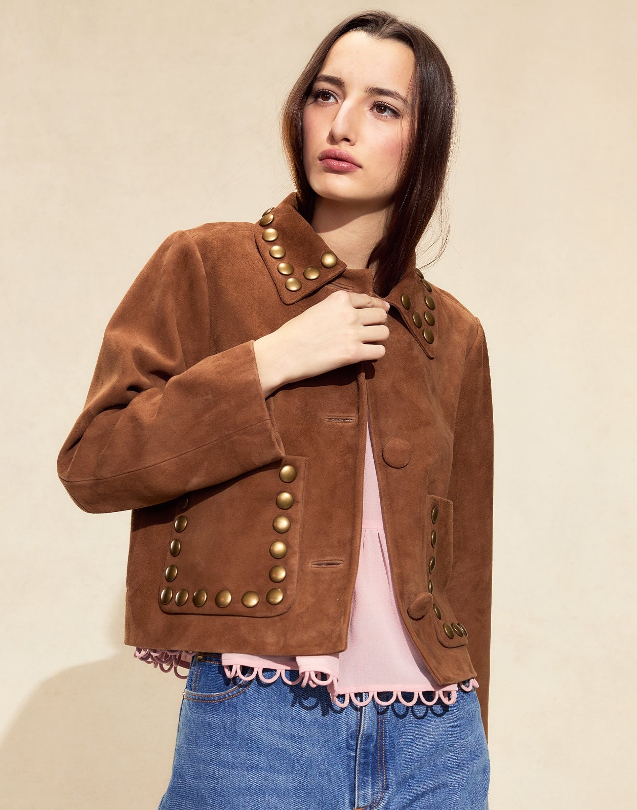 Studded Suede Jacket - 5