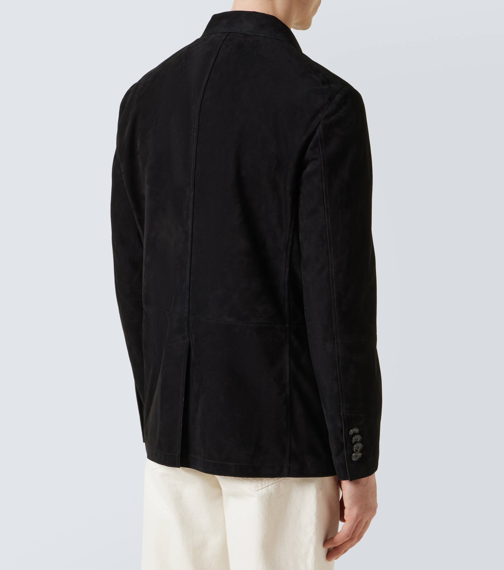Monti single-breasted suede blazer - 4