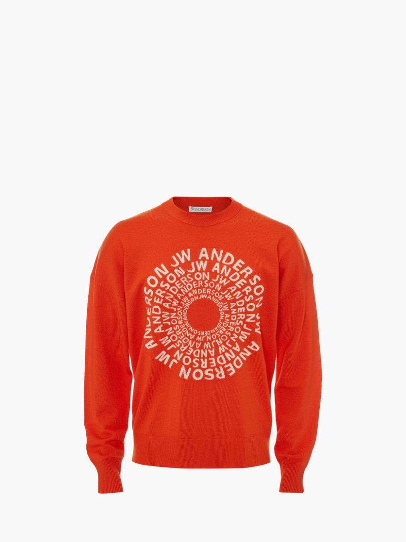 Swirl-logo crew neck jumper - 1