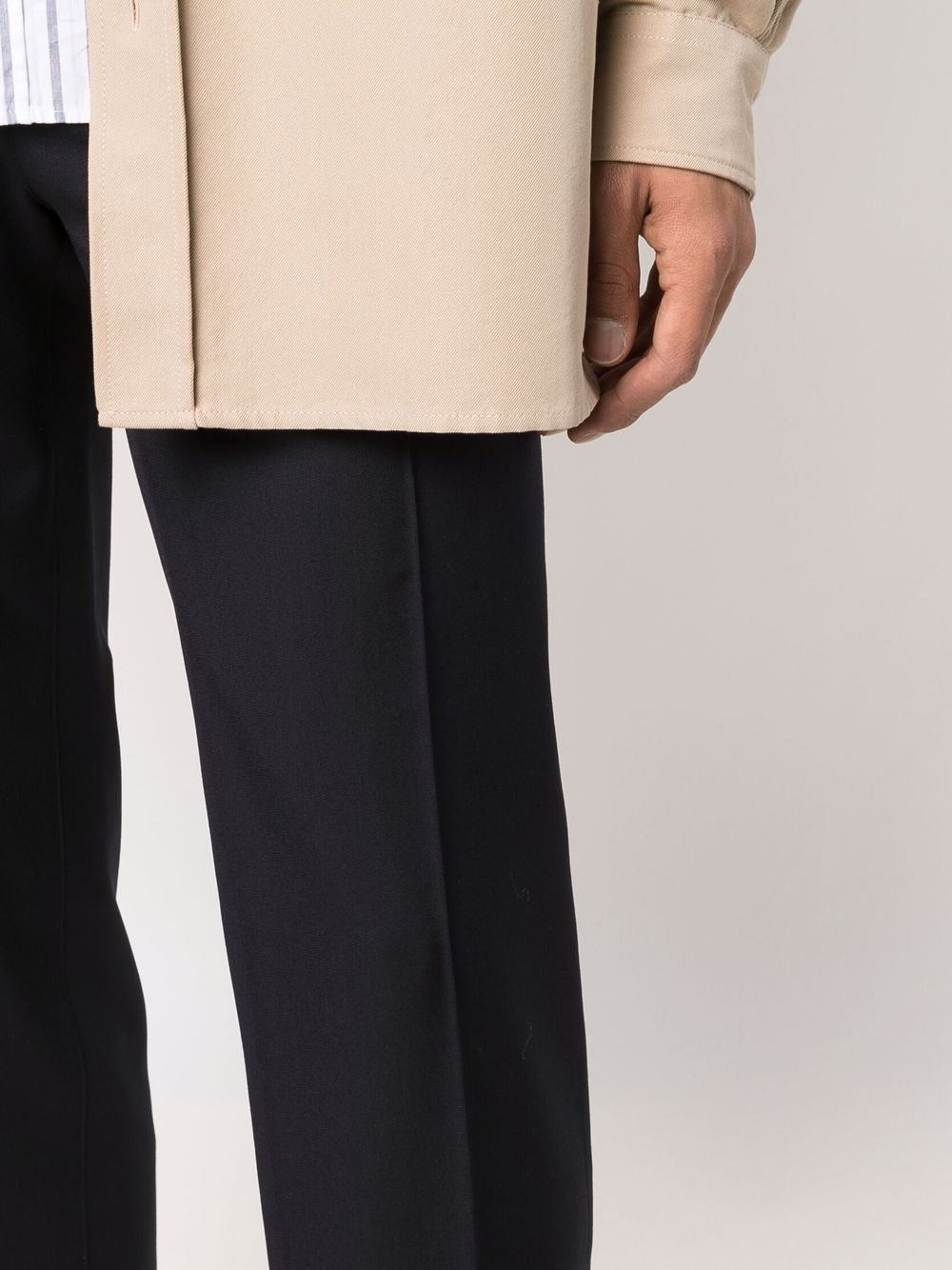 straight-leg wool trousers - 5