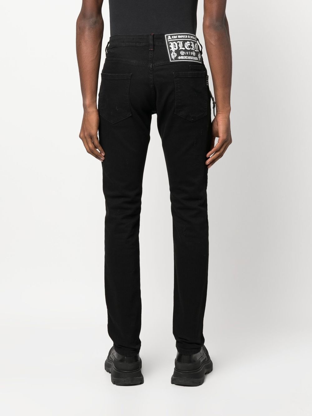 ripped slim-cut jeans - 4