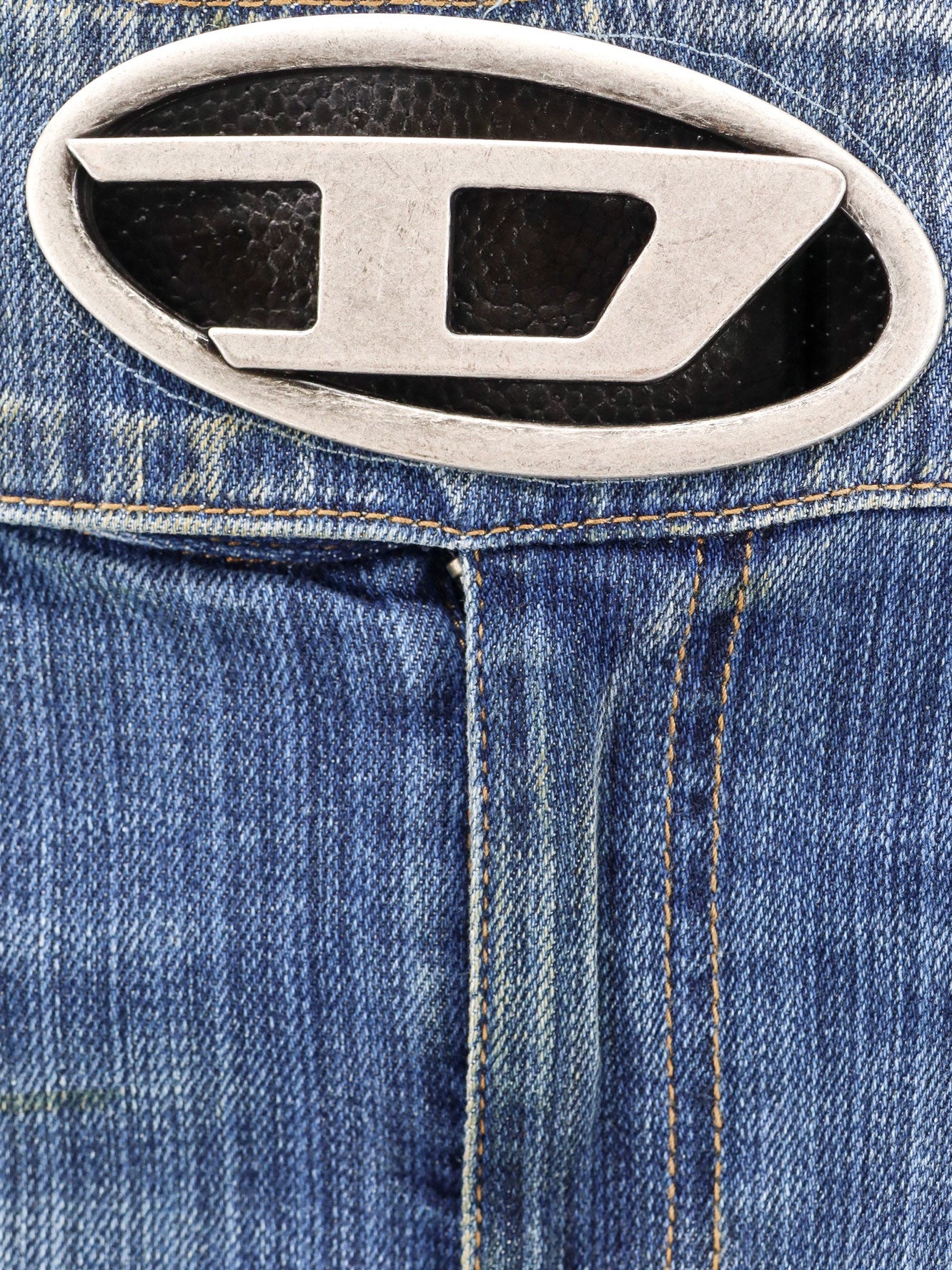 Cotton jeans with metal Oval-D logo - 3