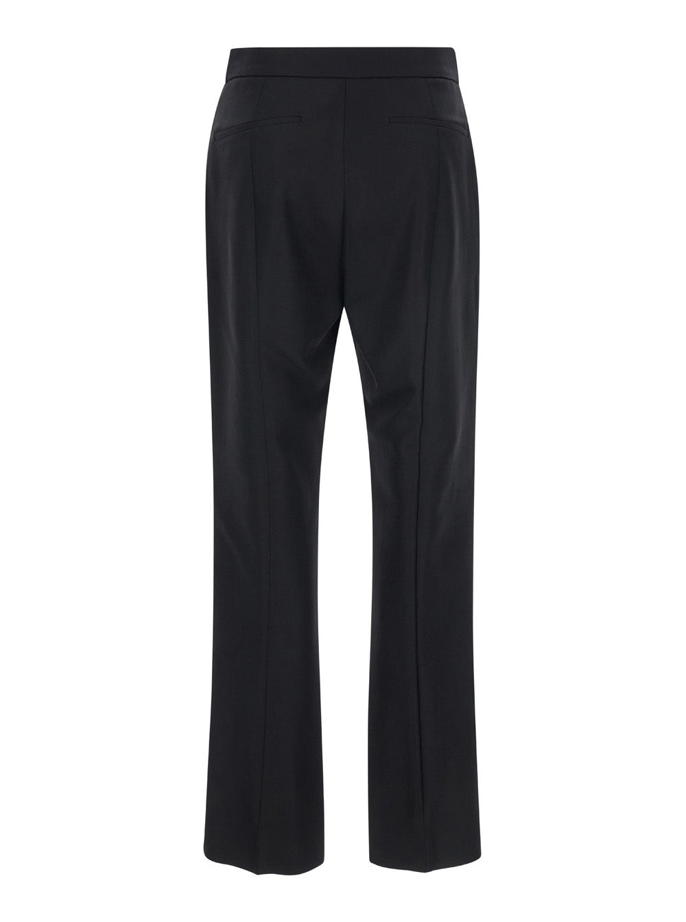 Gucci Women Black Flared Pants With Pences In Wool Woman - 2