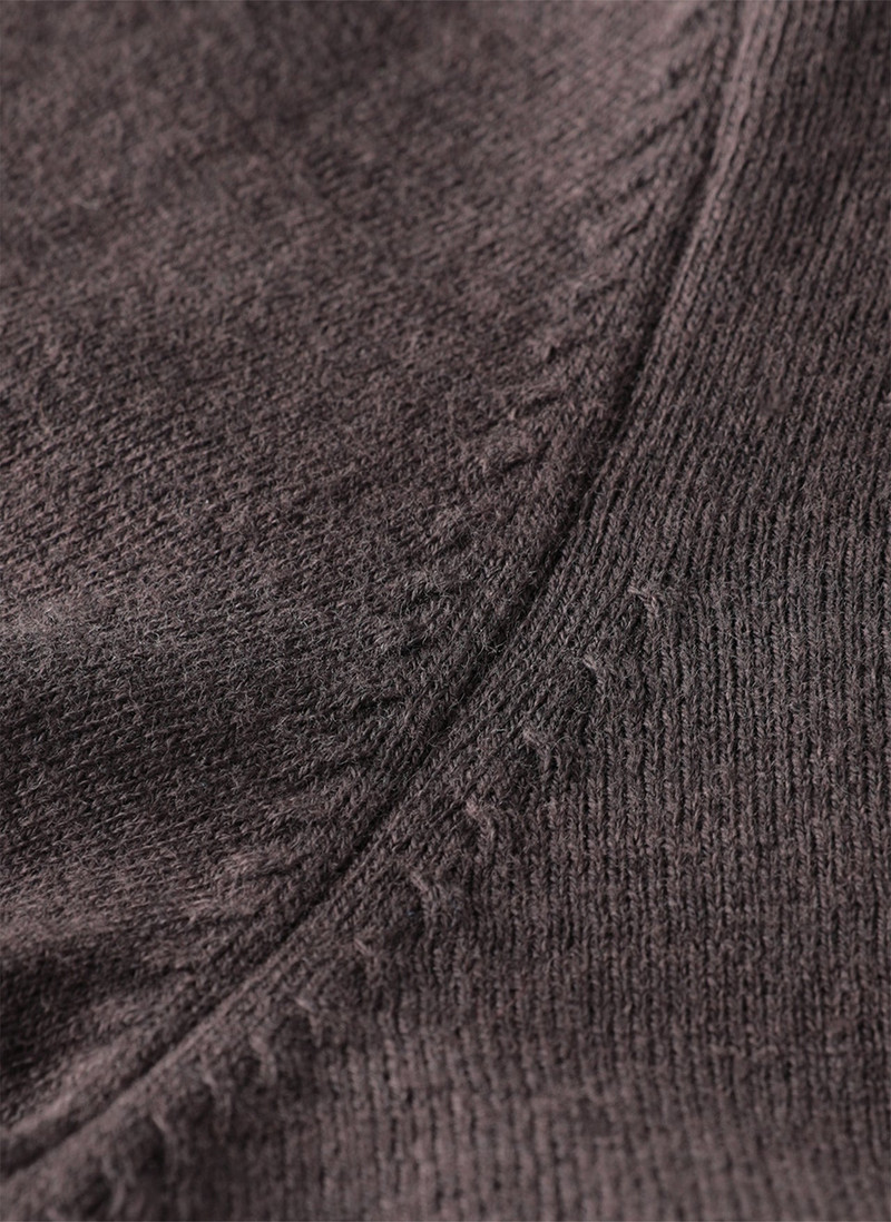 8.0 KNIT HOODIE CENTER (BROWN) 5