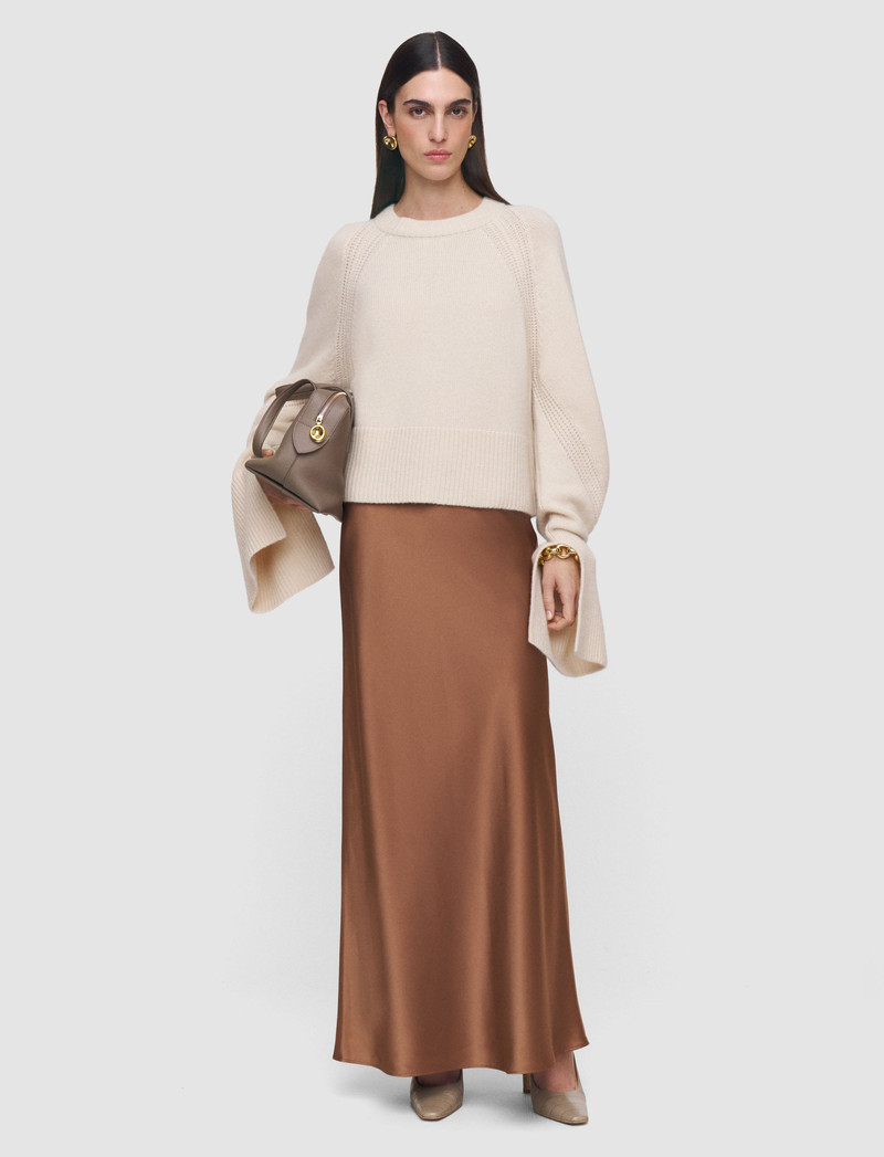 JOSEPH Isaak Long Silk Satin Skirt outlook