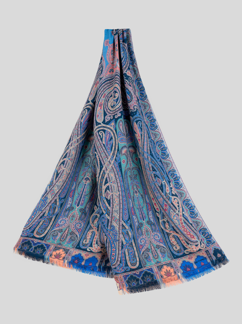 PAISLEY WOOL AND SILK SCARF 1