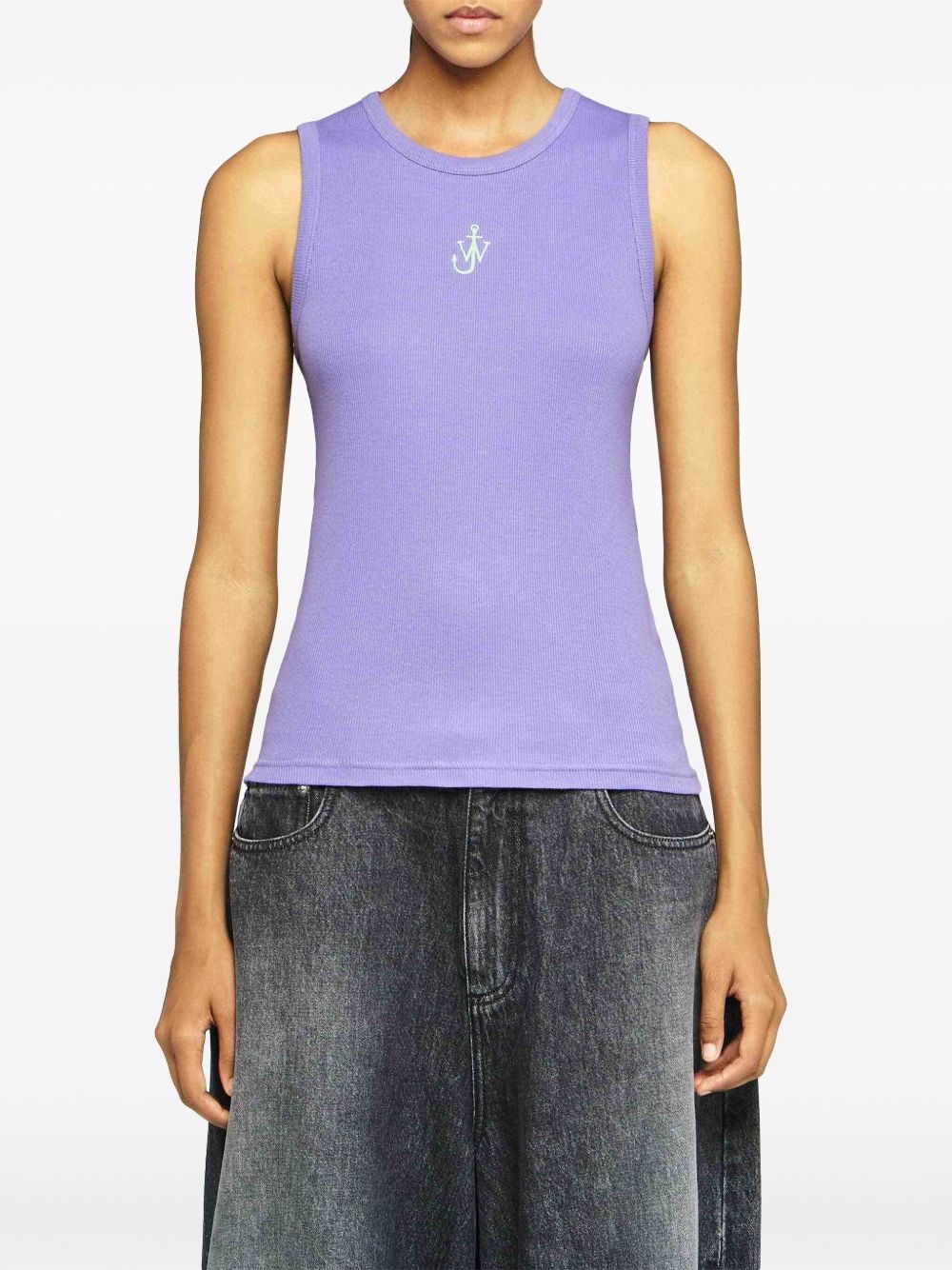 logo-embroidered top - 3