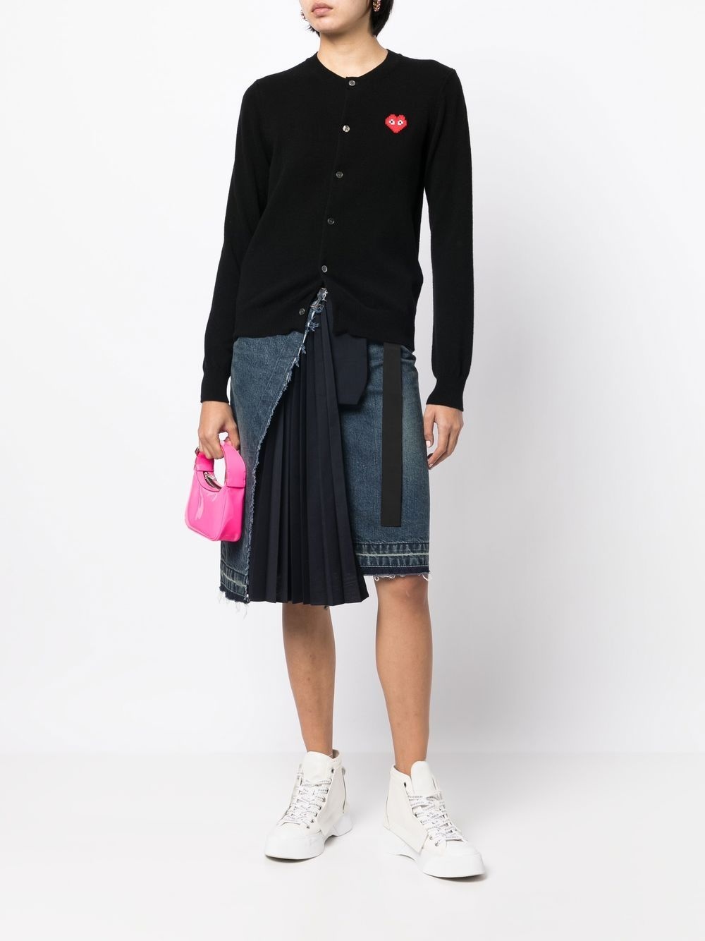 logo-patch cardigan - 2