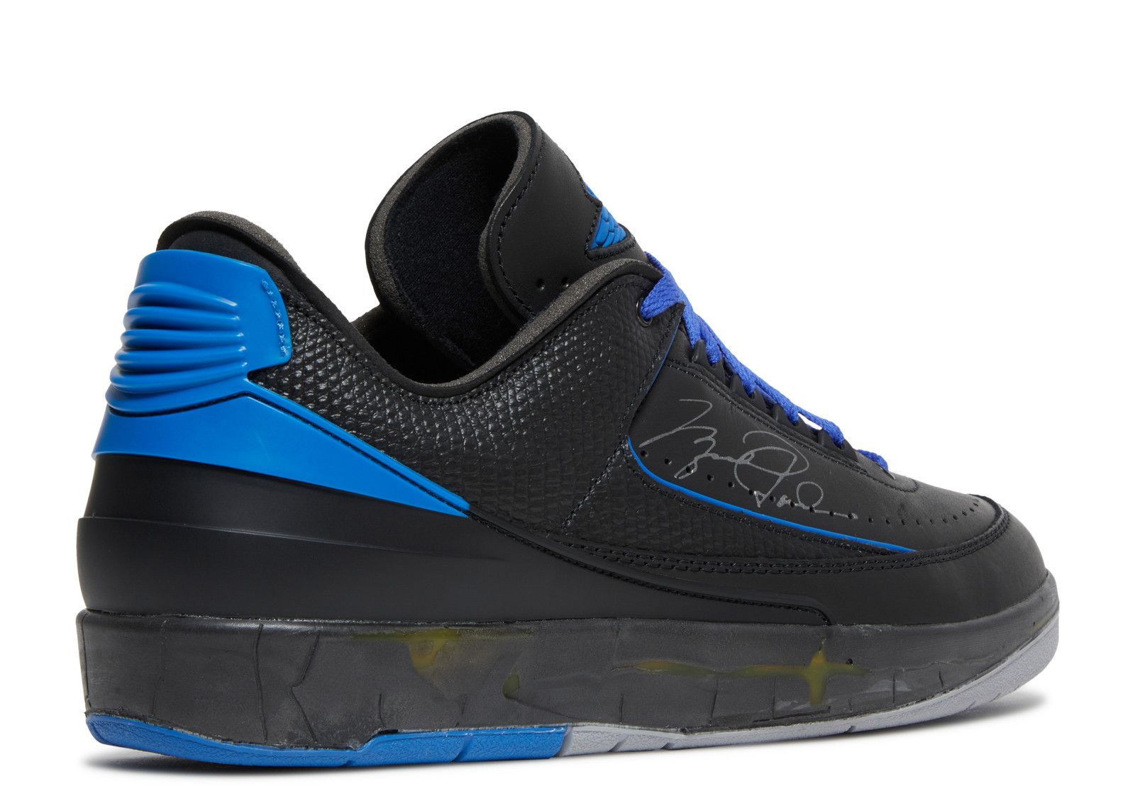 OFF-WHITE X JORDAN 2 RETRO LOW SP 'BLACK VARSITY ROYAL' - 3