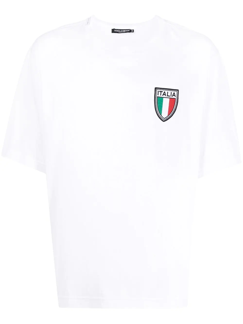 Italian flag-patch cotton T-shirt - 1