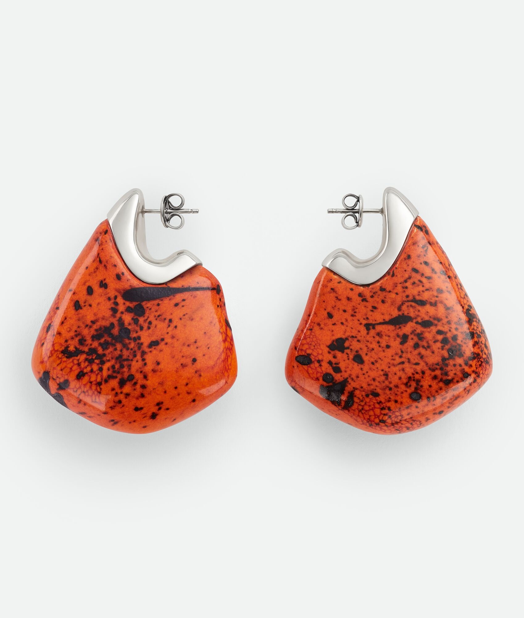 Large Fin Ceramic Earrings - 1