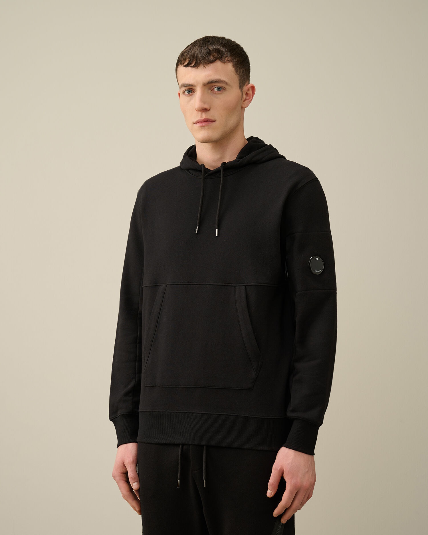 Diagonal Raised Fleece Hoodie - 2