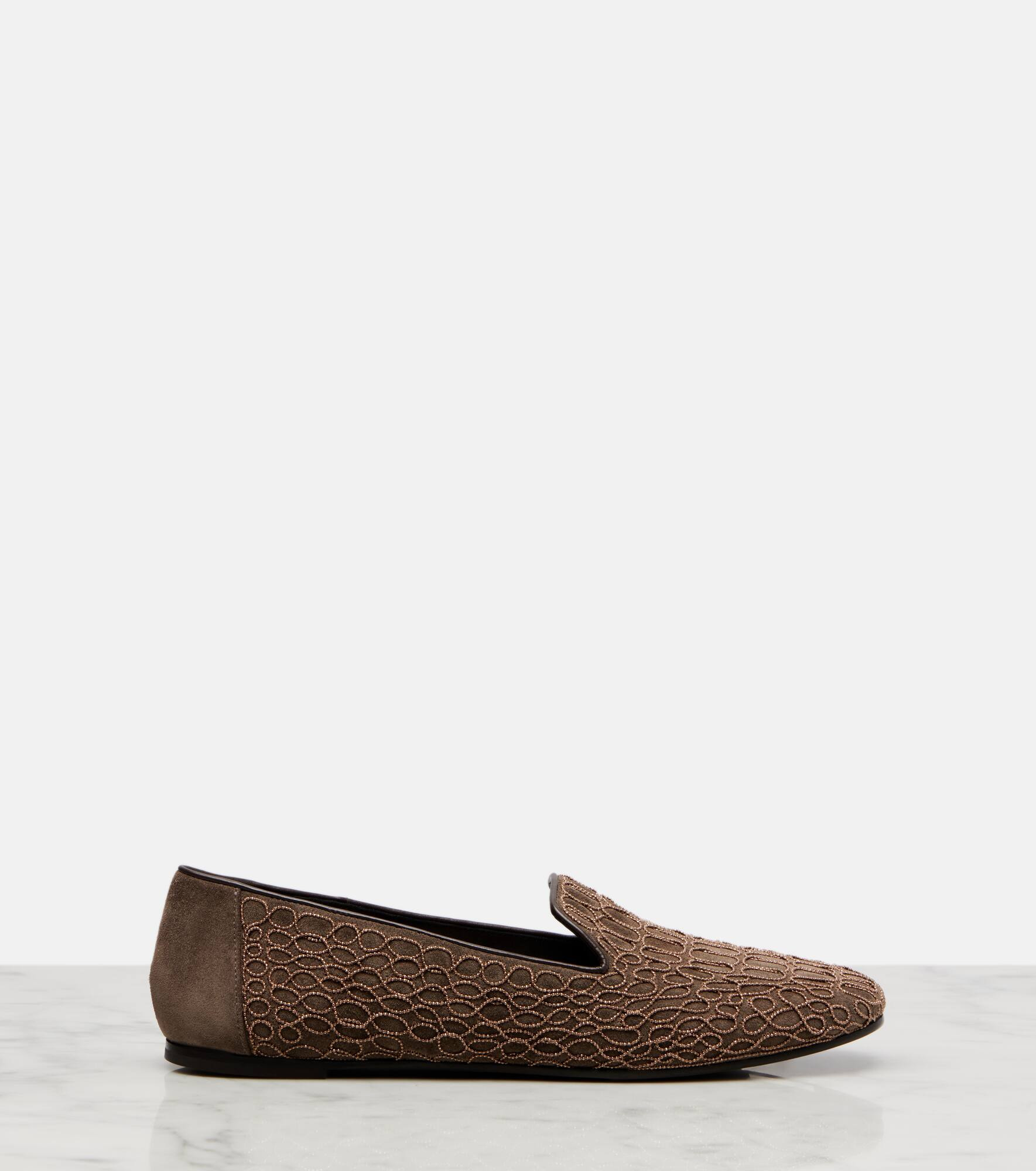 Embellished suede loafers - 4
