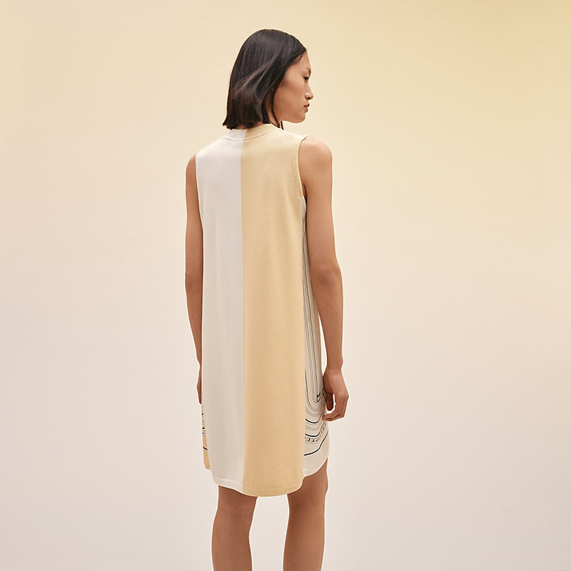 Hermès "Grand Tralala Cut" sleeveless twillaine dress outlook