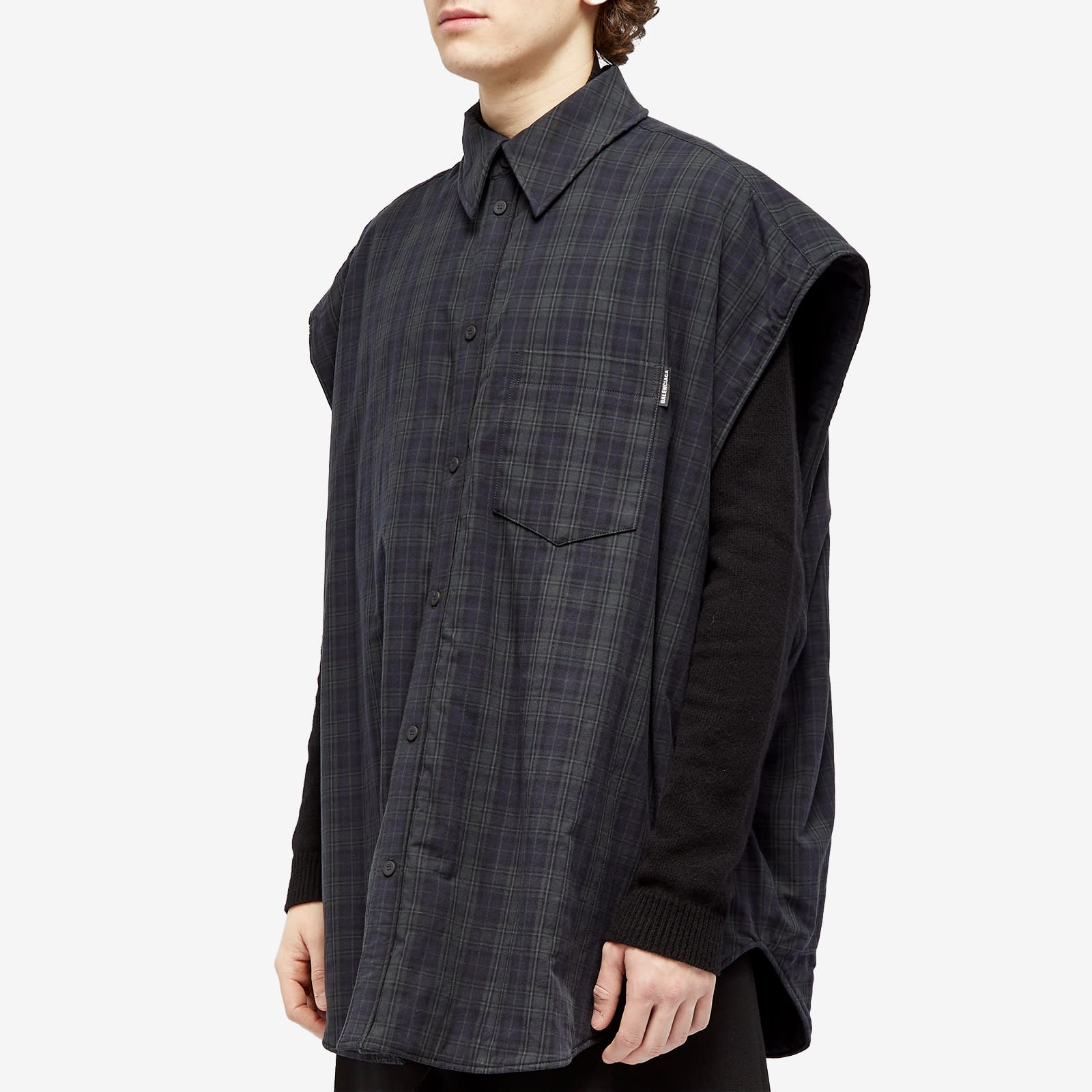 Balenciaga Detachable Flannel Shirt - 5