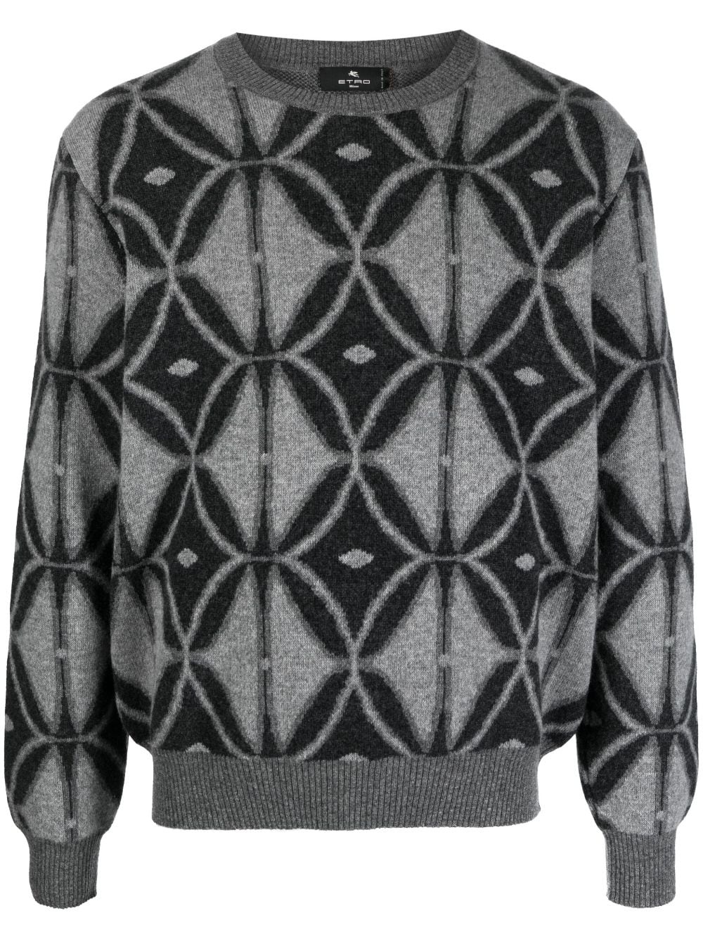 intarsia-knit wool jumper - 1