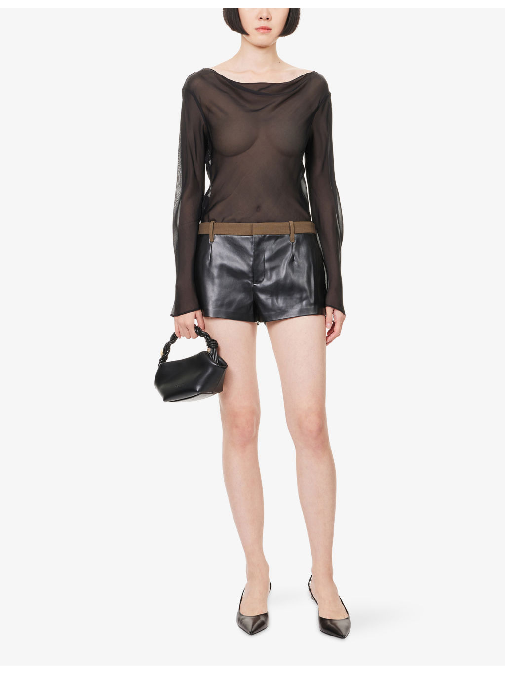 Brera Low-Rise Faux-Leather Short - 2