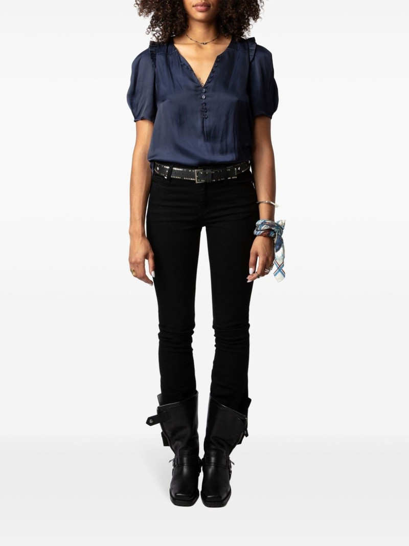 Zadig & Voltaire puff-sleeve satin top outlook