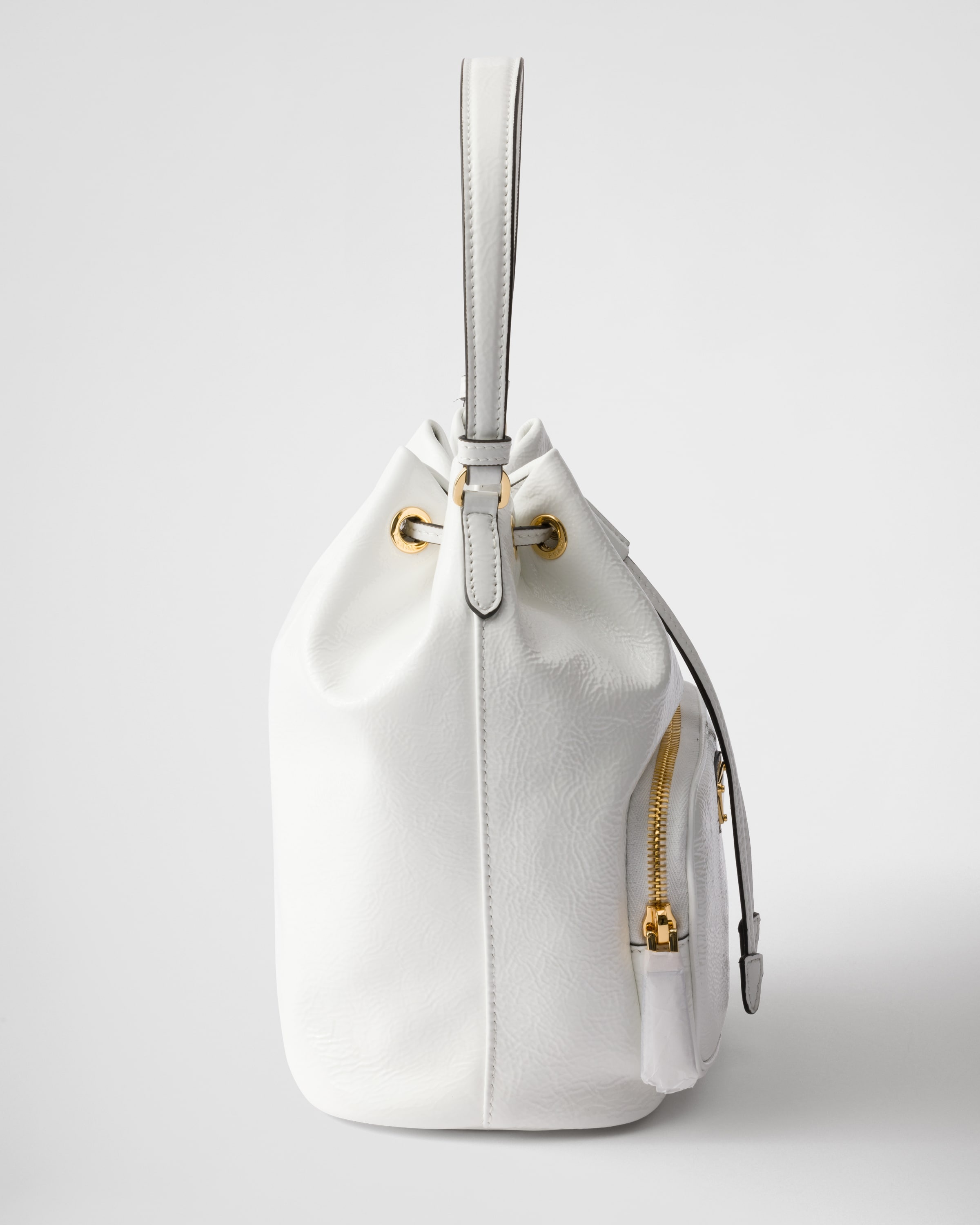 Prada Prada Duet naplak patent leather bucket bag | REVERSIBLE