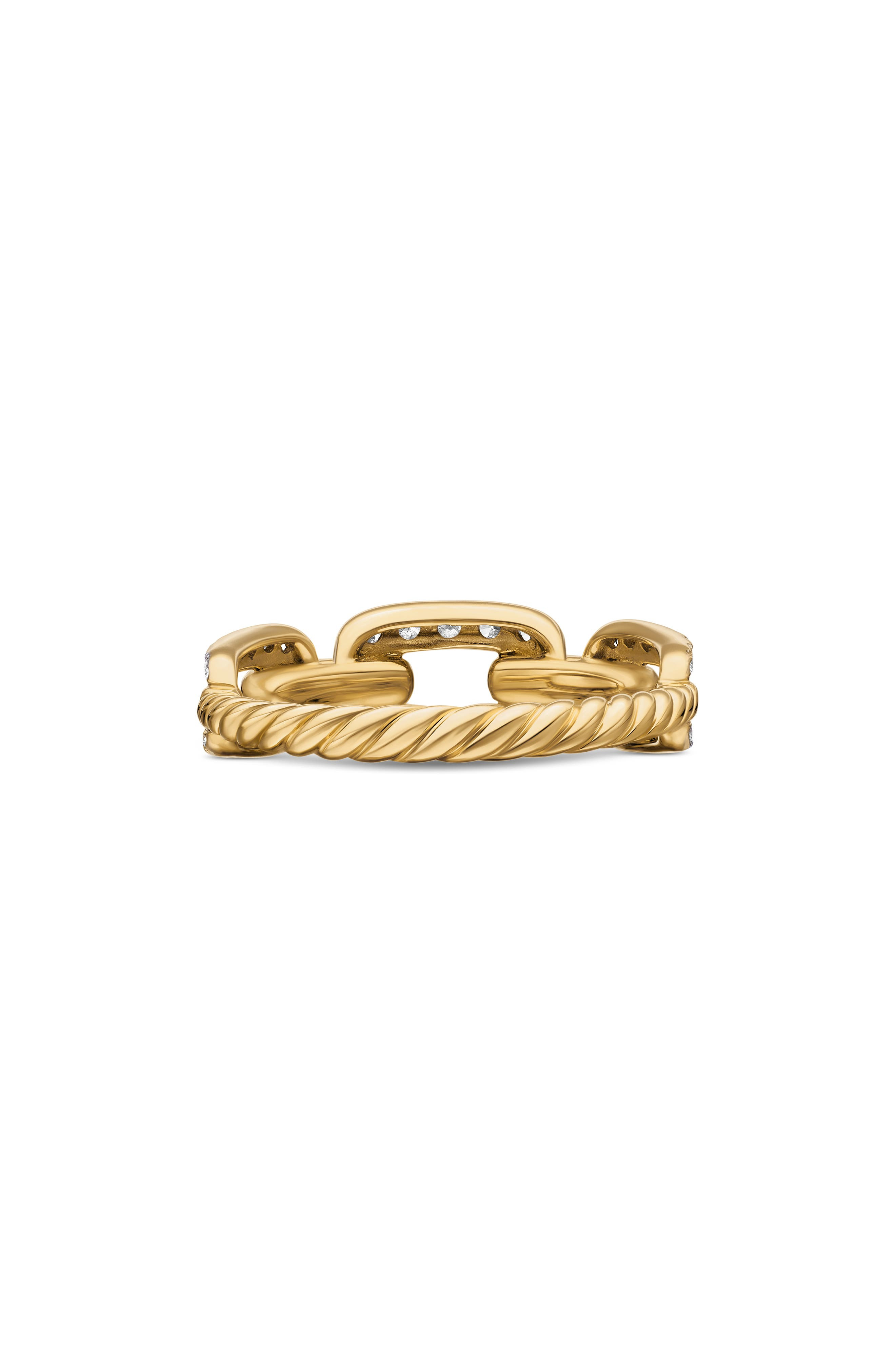 David Yurman Stax Diamond Chain Link Ring in Yellow Gold at Nordstrom - 6