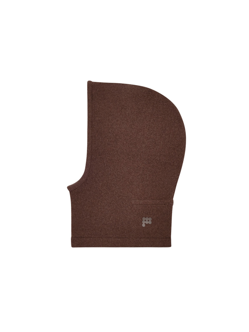 Recycled Cashmere Chunky Balaclava - Chestnut Brown 1