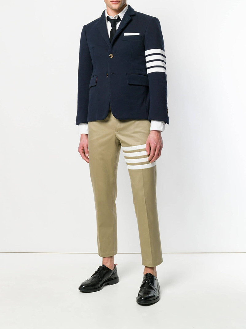 Thom Browne Cotton Twill 4-Bar Chino Trousers outlook