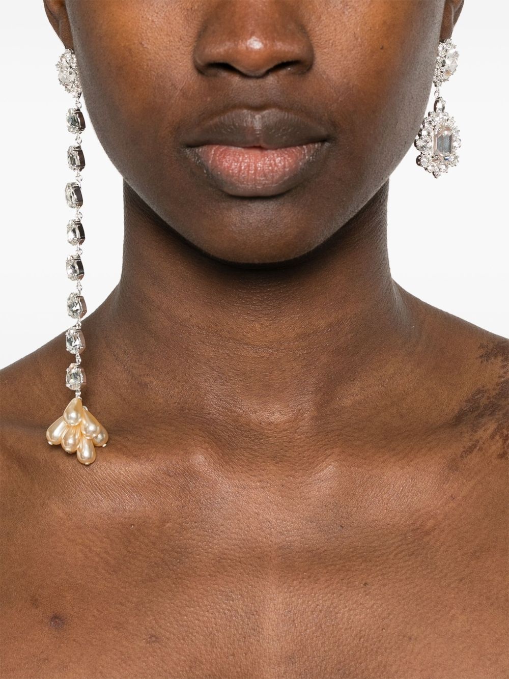 mismatched crystal earrings - 2