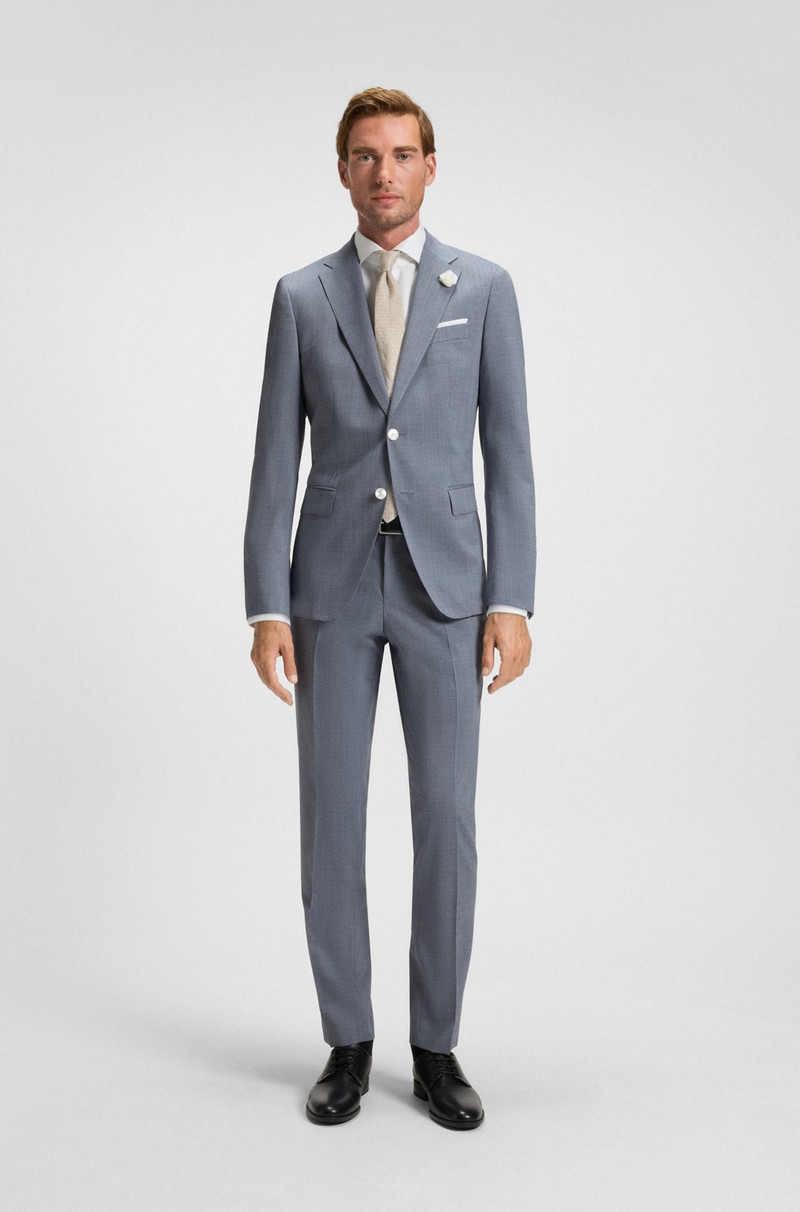 BOSS SLIM-FIT SUIT JACKET IN A PATTERNED WOOL BLEND outlook