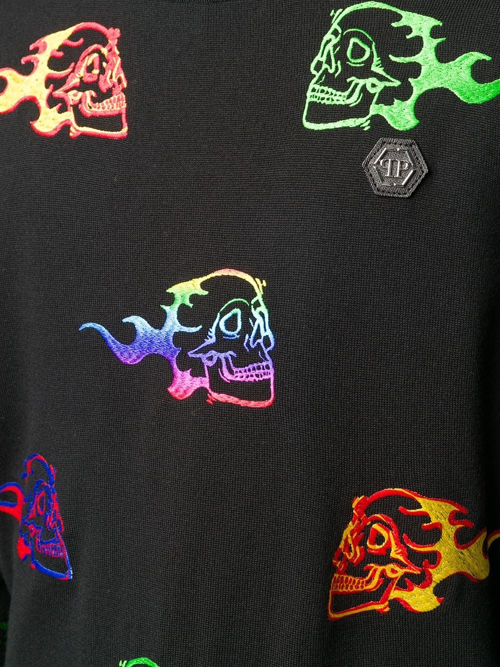 embroidered skull jumper - 5