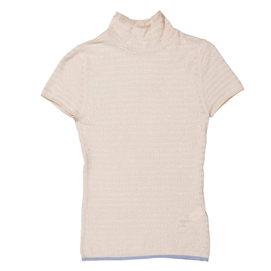 Victoria Beckham Polo Neck Knitted T-Shirt - 6