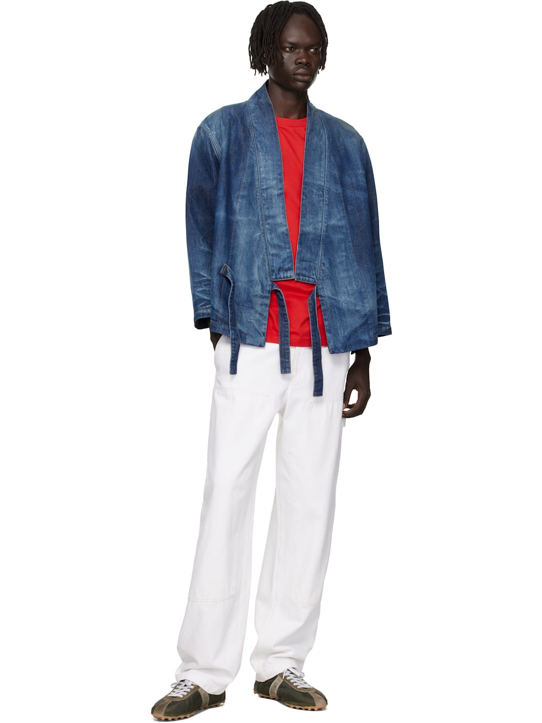 Navy Kenzo Paris Kimino Denim Jacket - 4
