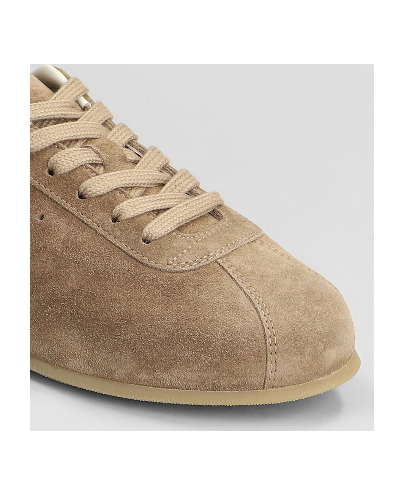 Driving Shoe Sneakers In Taupe Suede - 5